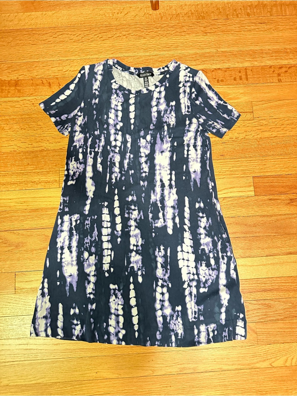 Ellen Tracy Pima Cotton T Shirt Dress Tie Dye Medium